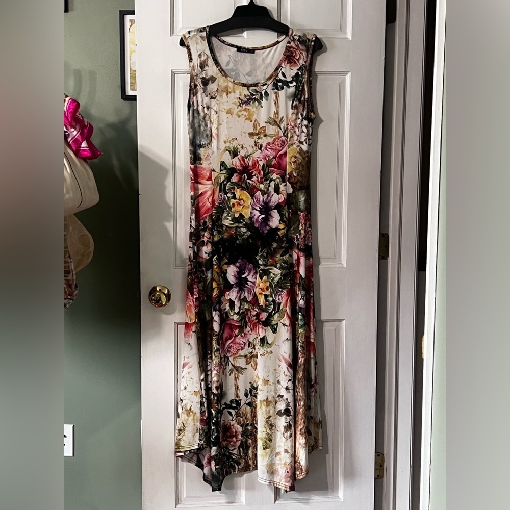 Lily Pink Sleeveless Graphic Maxi Dress